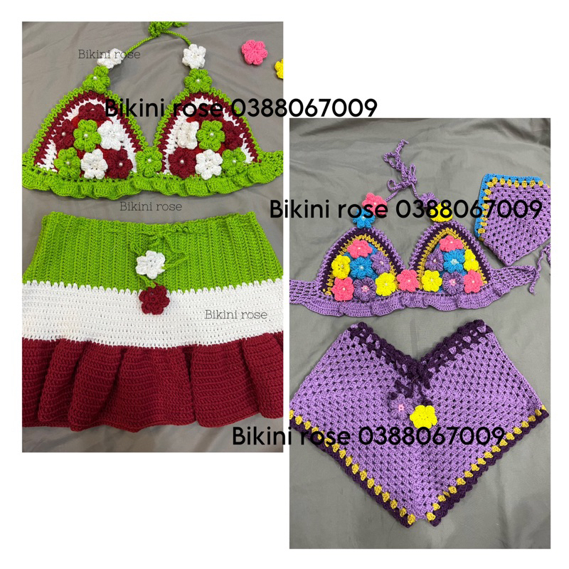 SÉT LEN MÓC GẮN HOA HỒNG XANH CÓ SẴN S M L