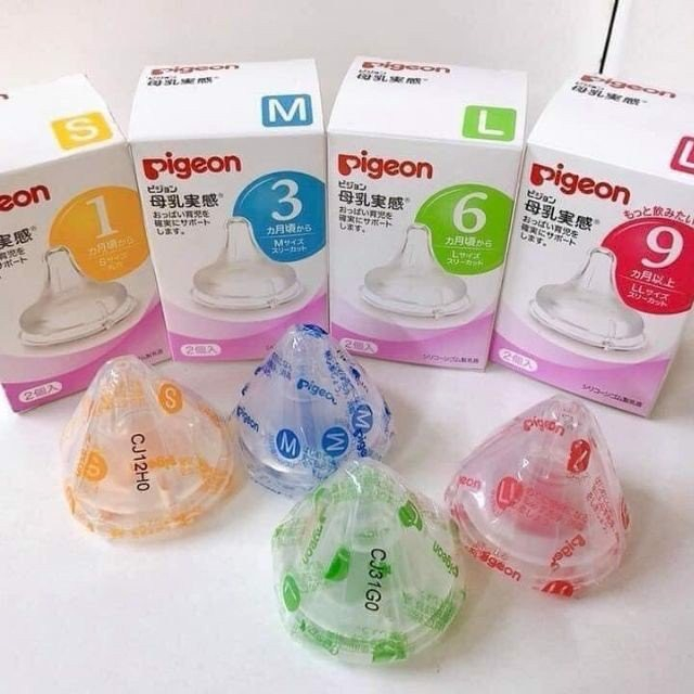 Núm ti thay thế bình sữa Pigeon, Moyuum Hàn quốc số 1/2/3/4 BQSHOP2016