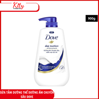 Sữa Tắm Dove Deeply nourishing  Dưỡng Ẩm Chuyên Sấu sữa tăm dưỡng thể chứa 1/4 Kem Dưỡng Da Mặt giúp da căng bóng  900g