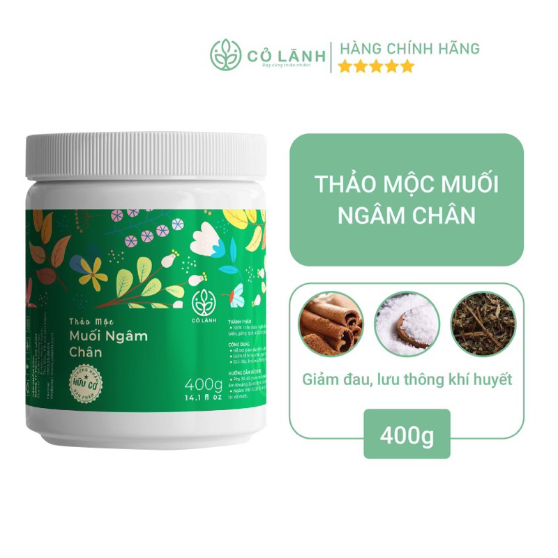 Muối ngâm chân thiên nhiên hữu cơ Cỏ Lành 450G