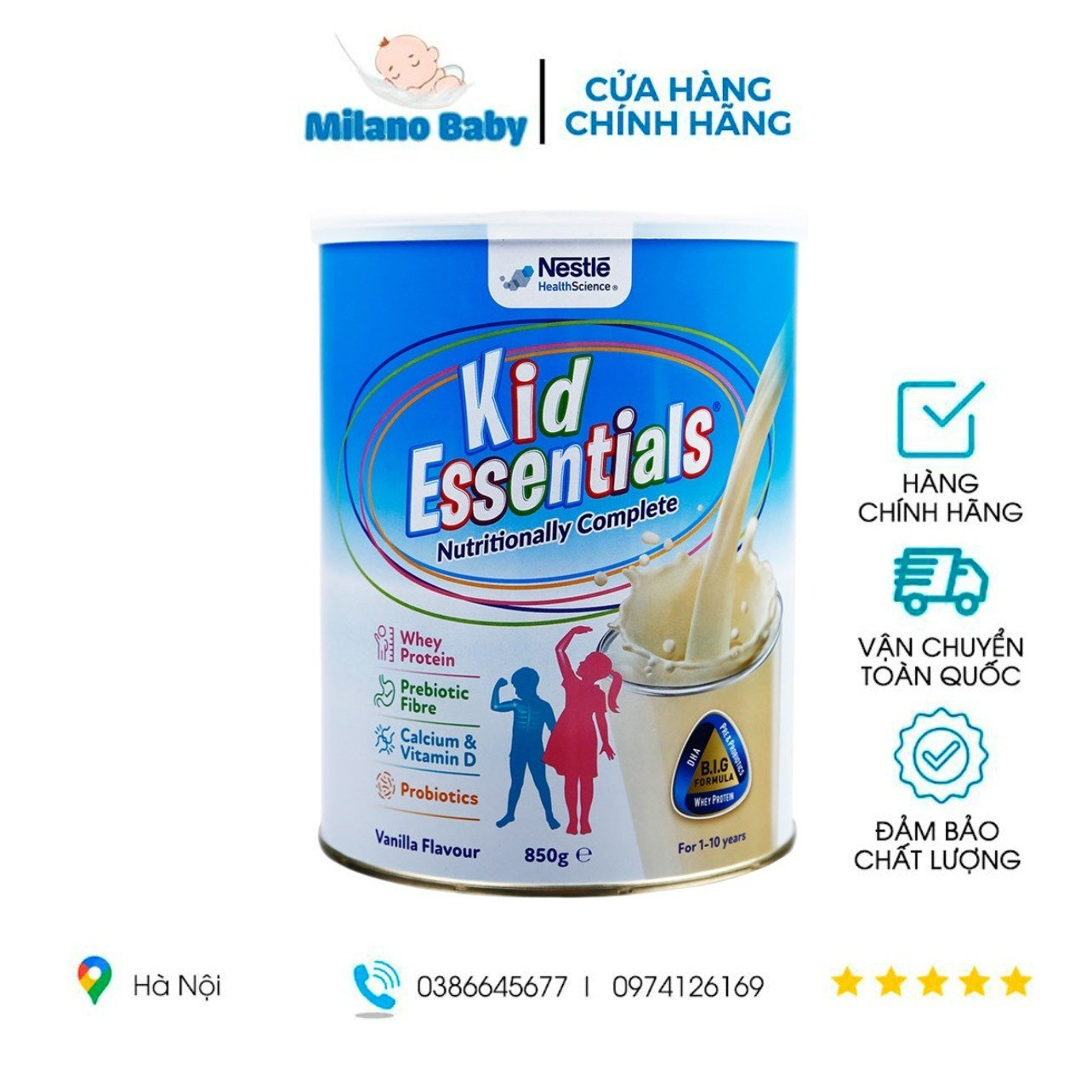 Sữa Kid Essentials Úc 850g Tăng Cân Cho Bé Date Mói Nhất