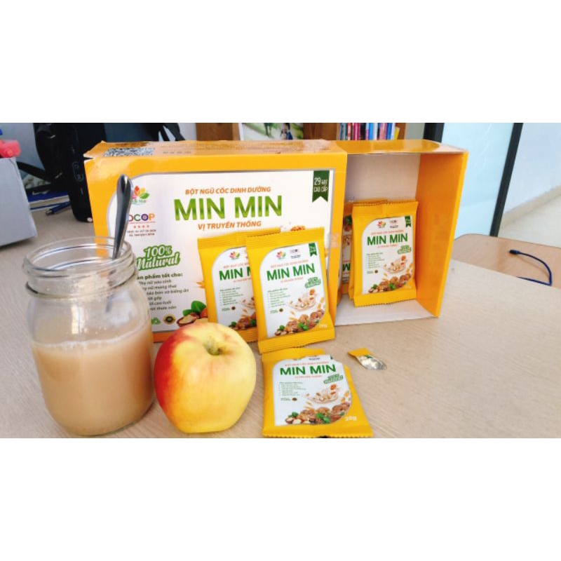 Ngũ cốc min min chính hãng hộp 25 gói cho mọi lứa tuổi - rubykids79