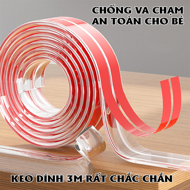 Cuộn Dây Silicon Bọc Cạnh Bàn - Bịt Che Góc Nhọn - Dán Thành Giường