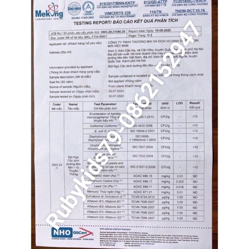 Ngũ cốc min min chính hãng hộp 25 gói cho mọi lứa tuổi - rubykids79