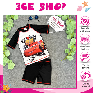 Bộ bơi rời áo cộc tay quần sooc ô tô M.C Queen / Siêu anh hùng cho bé trai hàng chuẩn xịn