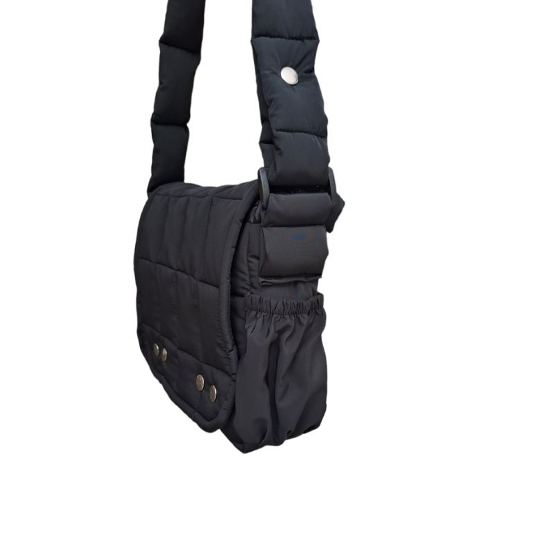 Túi đeo chéo chần bông đi chơi , du lịch BẢN NHỎ cúc bấm tăng giảm dainystore