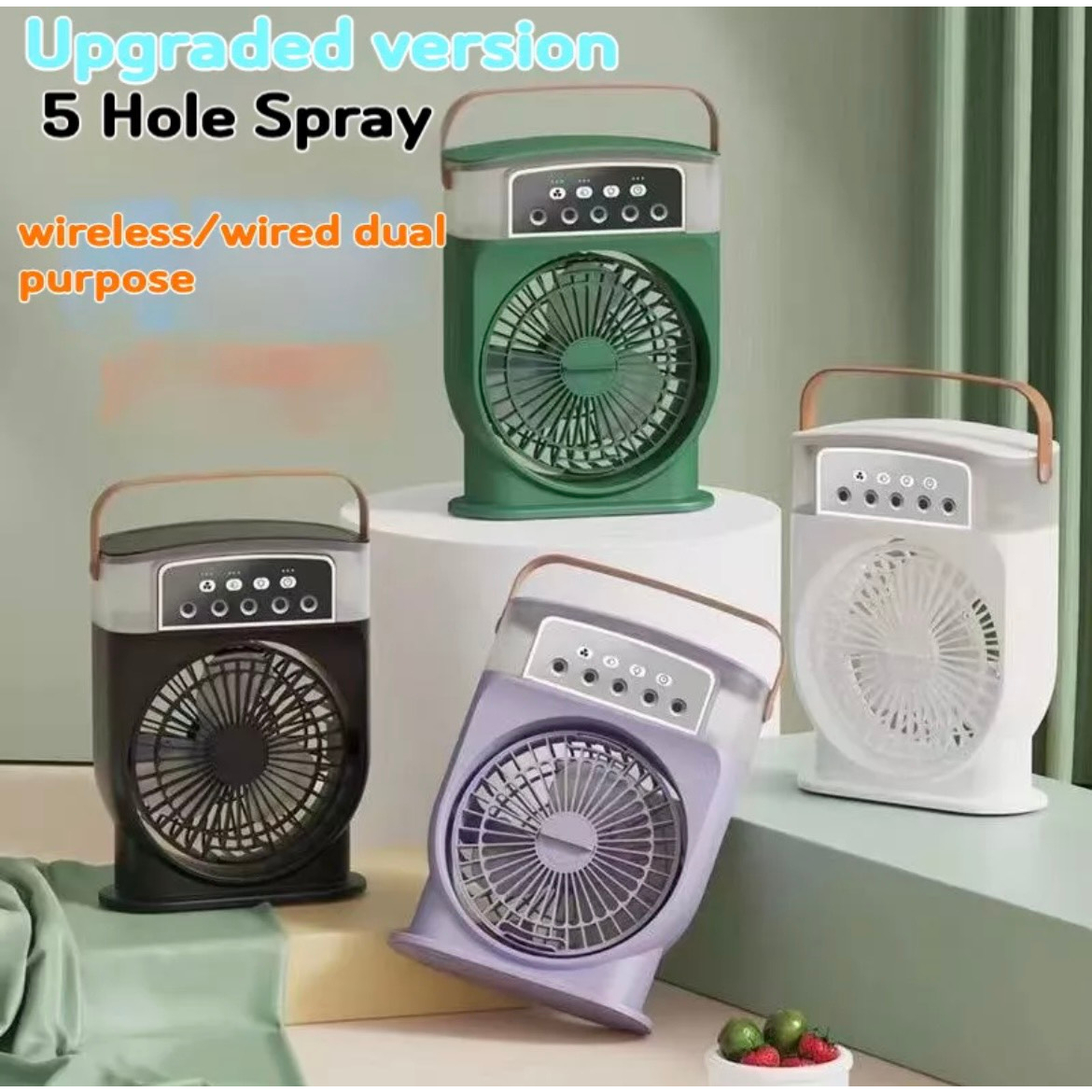 Quạt Phun Sương TÍCH ĐIỆN Mini Để Bàn