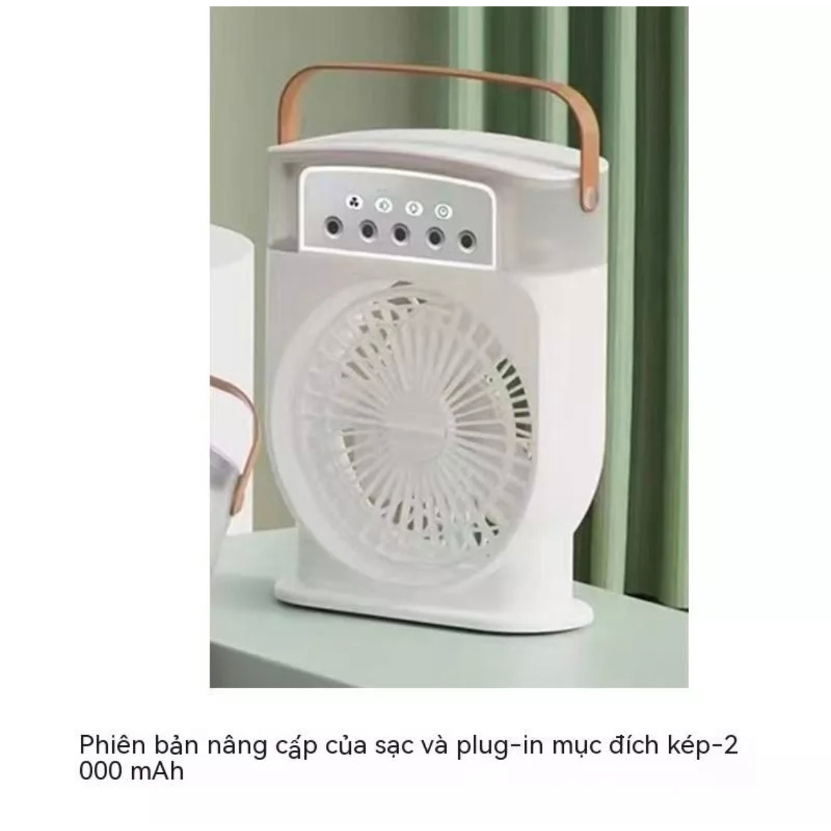 Quạt Phun Sương TÍCH ĐIỆN Mini Để Bàn