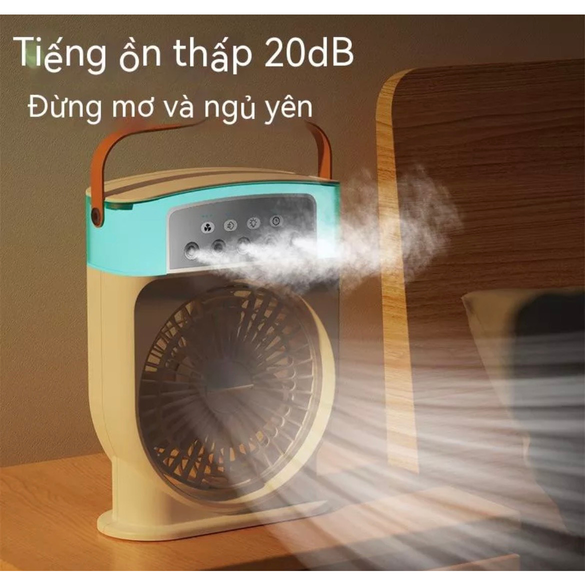 Quạt Phun Sương TÍCH ĐIỆN Mini Để Bàn