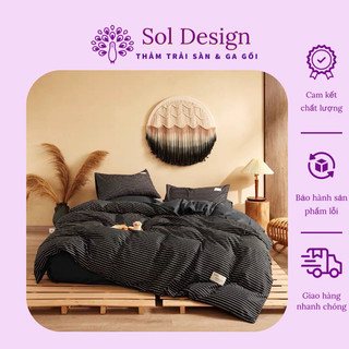 Bộ chăn ga gối cotton tici 4 món đủ kích thước sol design