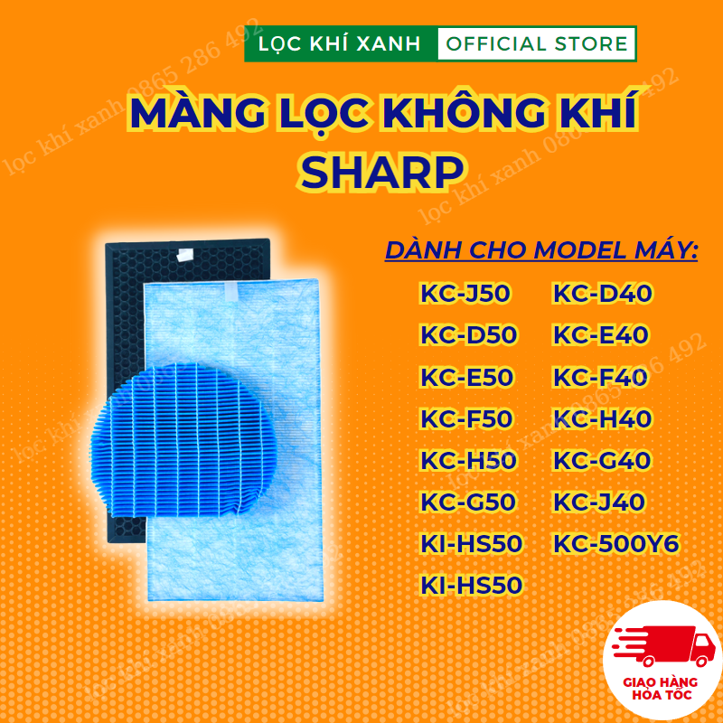 Màng lọc không khí Sharp KC-J50-W, Sharp KC-G40EV-W, D50, E50, F50, H50, G50, D40, E40, F40, H40, G40 | BigBuy360 - bigbuy360.vn