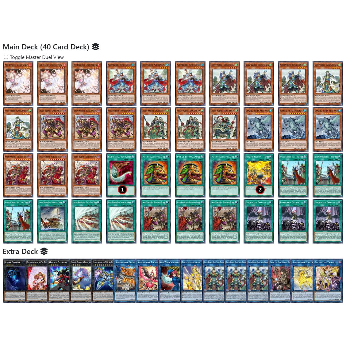 Bài YuGiOh - Bộ 54 lá bài Ancient Warriors -Tam Quốc - Card Game VN Giá Rẻ