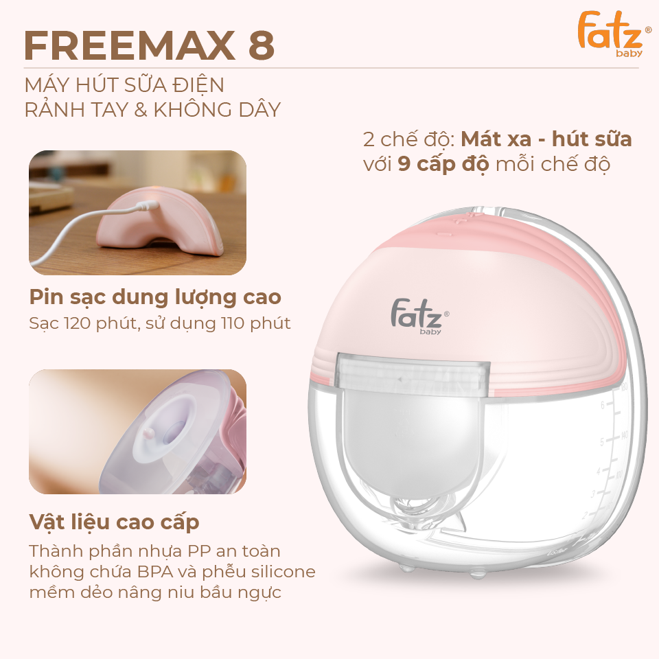 Máy hút sữa không dây Fatz Baby Freemax 8 FB1218TP