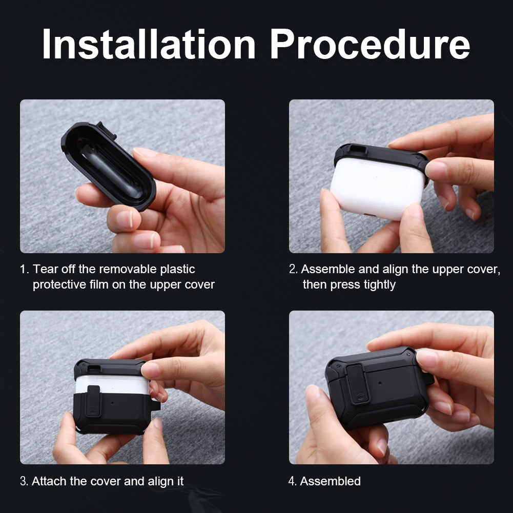 Vỏ tai nghe bluetooth chống sốc không dây airpods pro 2 3 - double b store