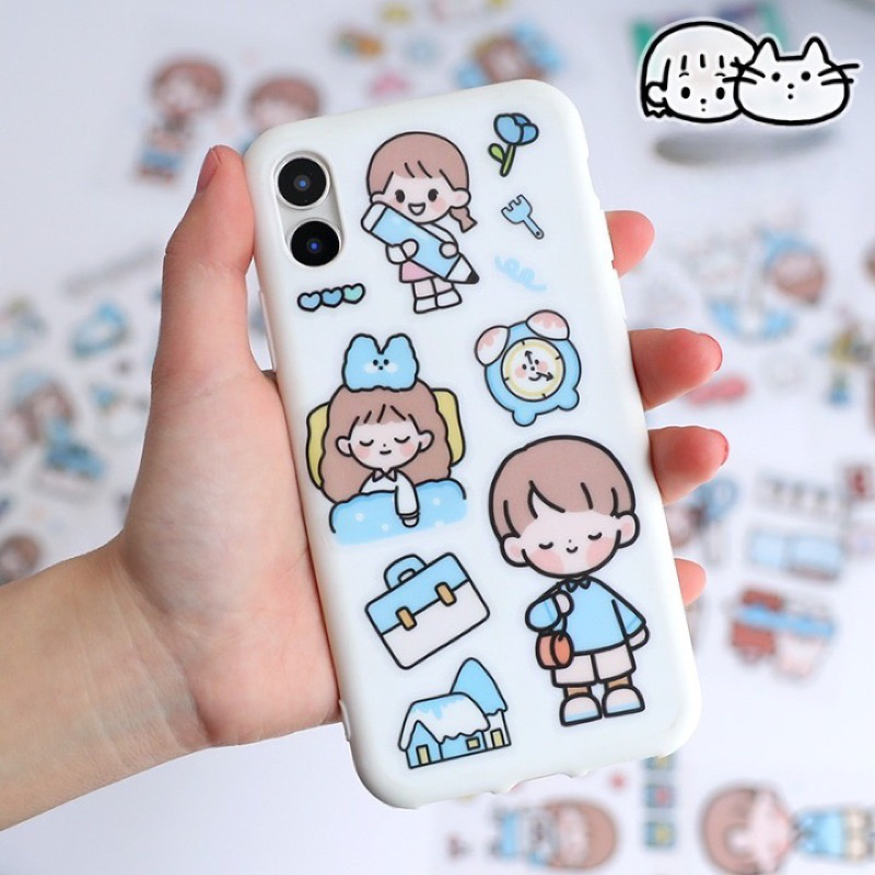 Lẻ 1 tấm sticker Telado dán lọ chiết, trang trí bình nước, sách vở…