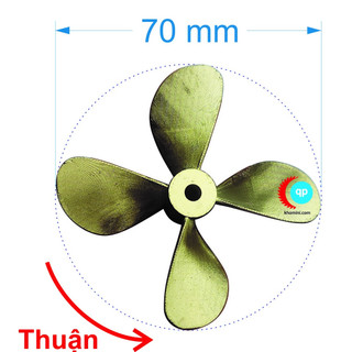 Chân vịt mô hình 4 cánh, 7cm, thuận, nghịch, tàu mô hình điều khiển rc