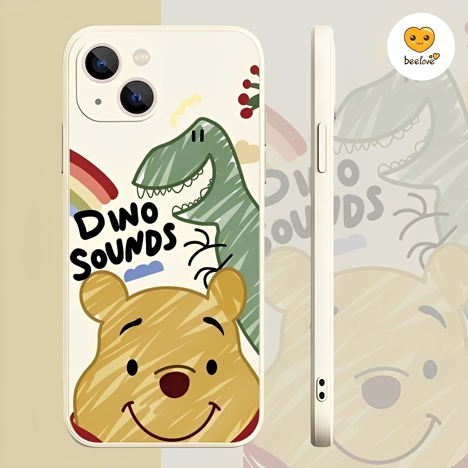 Combo Ốp lưng iPhone và Case Airpods Gấu dâu tây vàng dễ thương