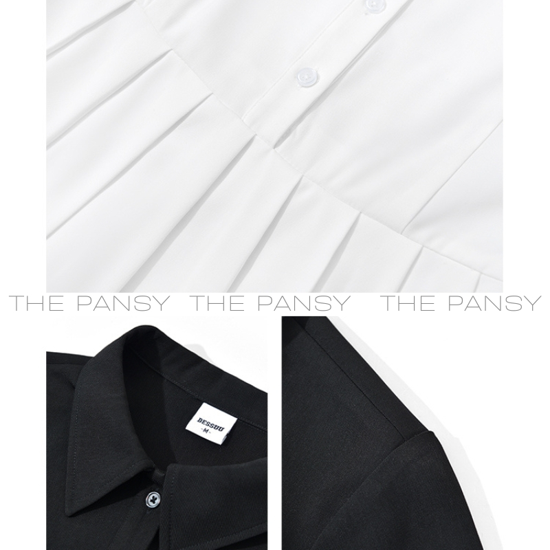 Váy liền sơ mi DESSUU Mã 053 dáng xòe