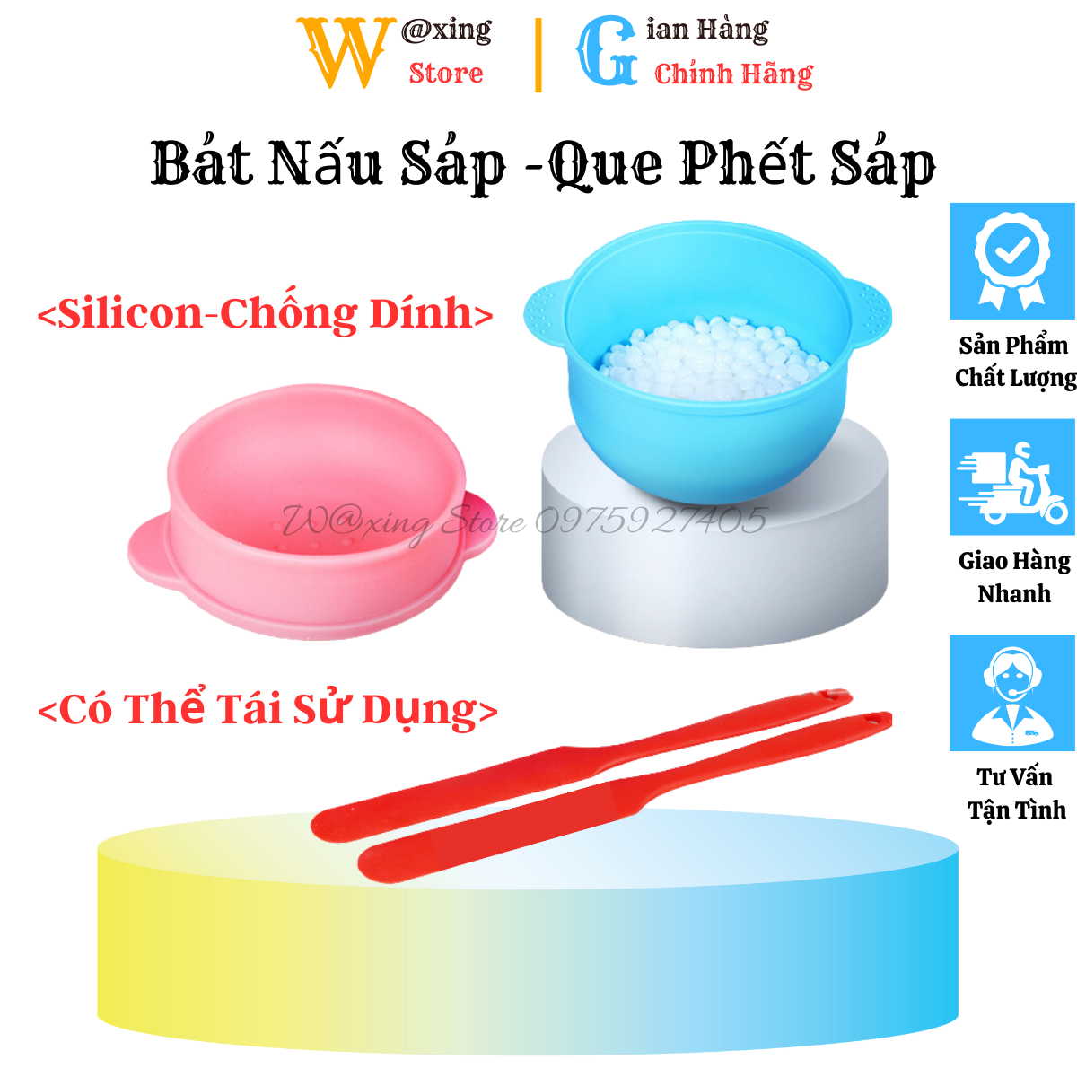Bát (chén ) silicon dùng cho nồi nấu sáp chịu nhiệt chống dính tốt
