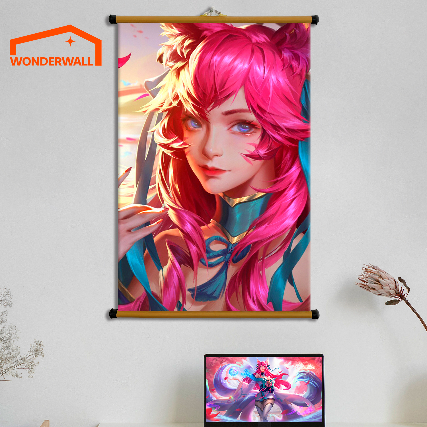 Poster Vải Treo Tường Decor - Liên Minh Huyền Thoại - LOL - Ahri - bộ 2