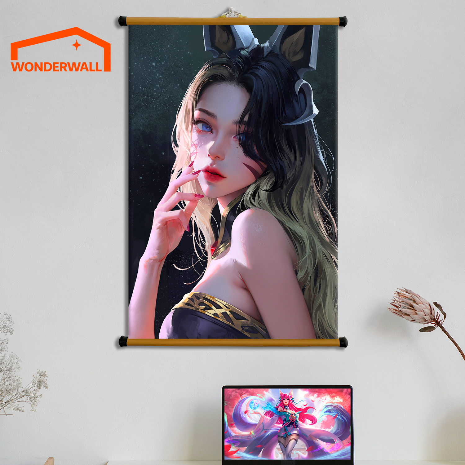Poster Vải Treo Tường Decor - Liên Minh Huyền Thoại - LOL - Ahri - bộ 2