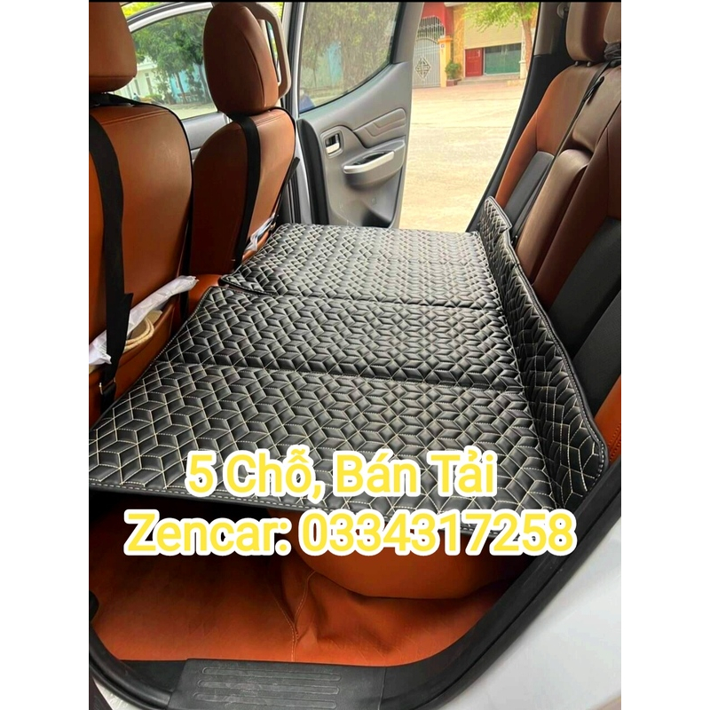 Nệm giường ô tô Zencar - Chất liệu Da 5D Carbon cao cấp dầy 10 Cm