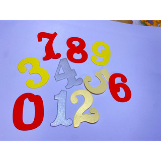 Mẫu số 0-9 trang trí sổ thiệ handmade 9*3.5cm