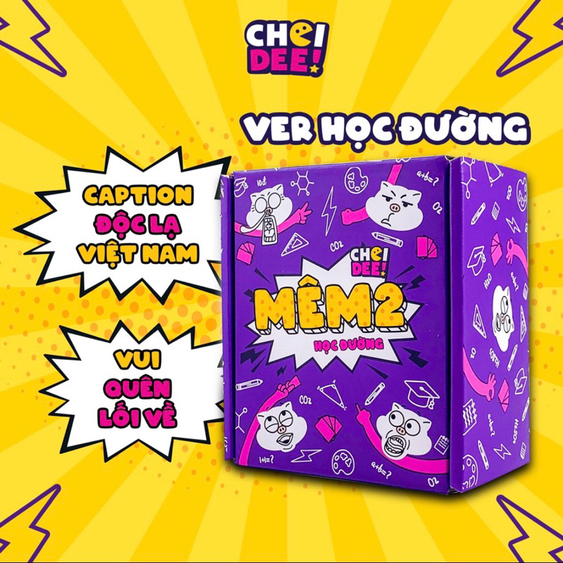 Mêm 2 Bộ Mêm boardgame Choidee nhiều phiên bản hài hước chơi nhóm cùng bạn bè 150 lá