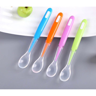 Thìa ăn dặm silicon cán dài