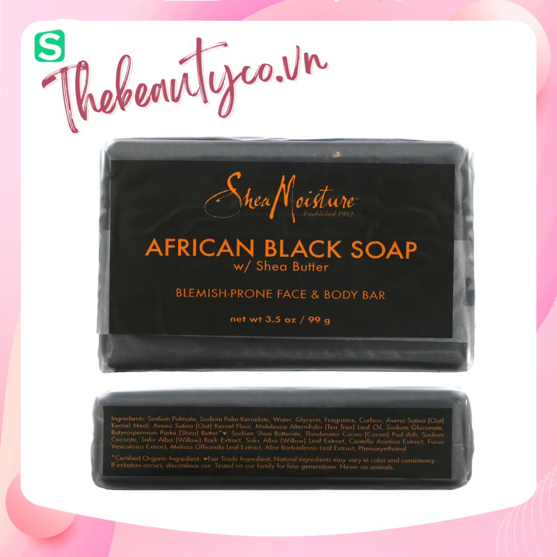 (Bill US) Xà phòng đen SheaMoisture African Black Bar Soap