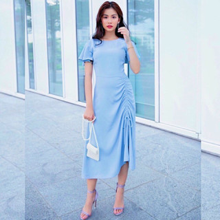 Đầm xanh biển tùng rút dây