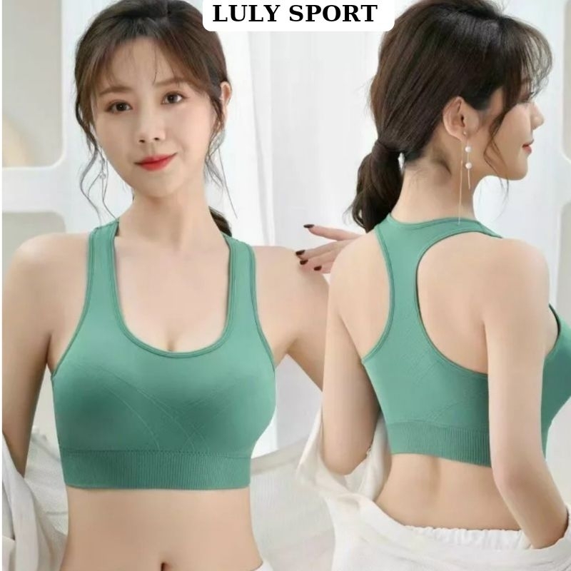 Áo bra thể thao chất dệt kim LULY SPORT freesize size từ 40-56kg