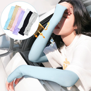 Găng tay chống nắng thun lạnh xỏ ngón, Chống tia UV thoáng khí chất lượng cao