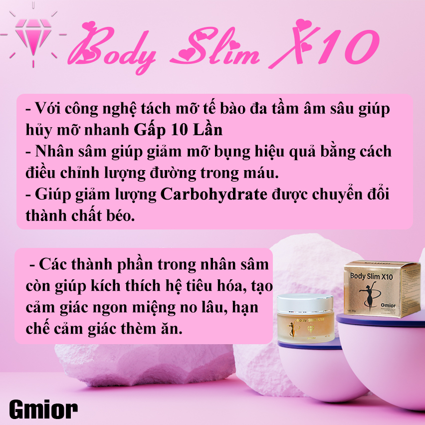 Kem Tan Mỡ Body Slim X10 Giúp Giảm Cân Săn Chắc Cấp Tốc Nhanh An Toàn (Chính Hãng 100%)