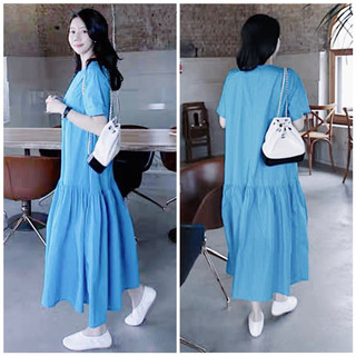 Đầm xanh đuôi cá basic