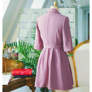 Đầm vest hồng thắt eo (kèm hình thật)