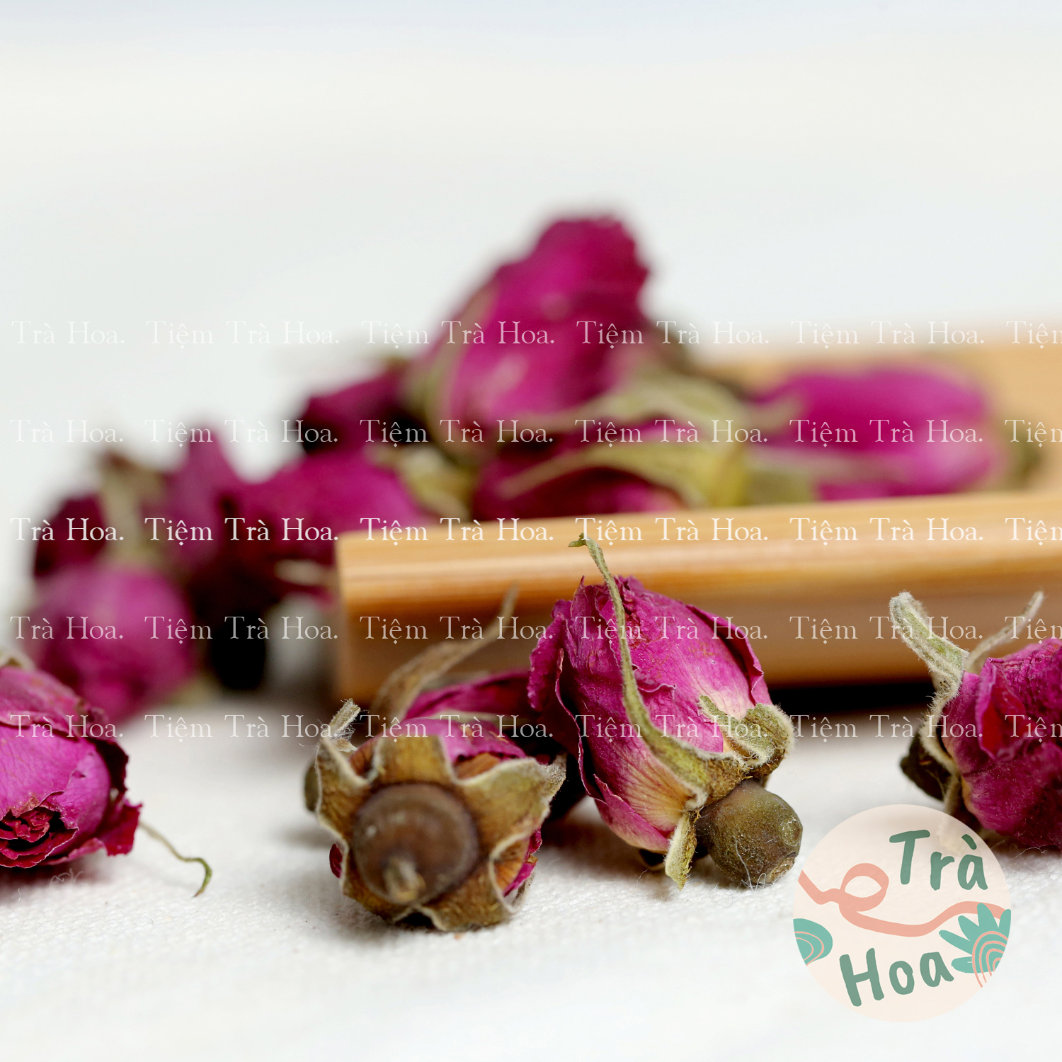 Trà Nụ Hoa Hồng sấy khô nguyên bông Hữu Cơ