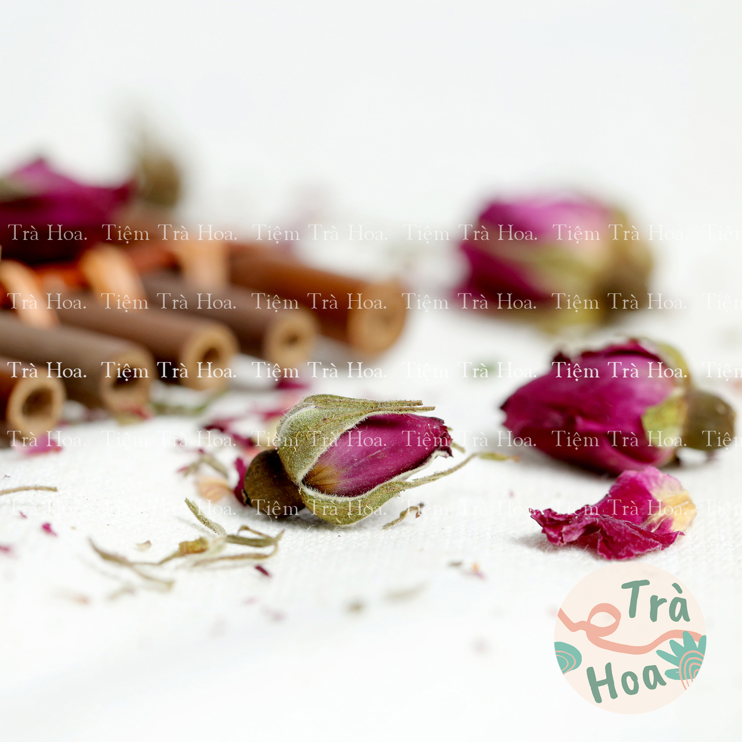 Trà Nụ Hoa Hồng sấy khô nguyên bông Hữu Cơ