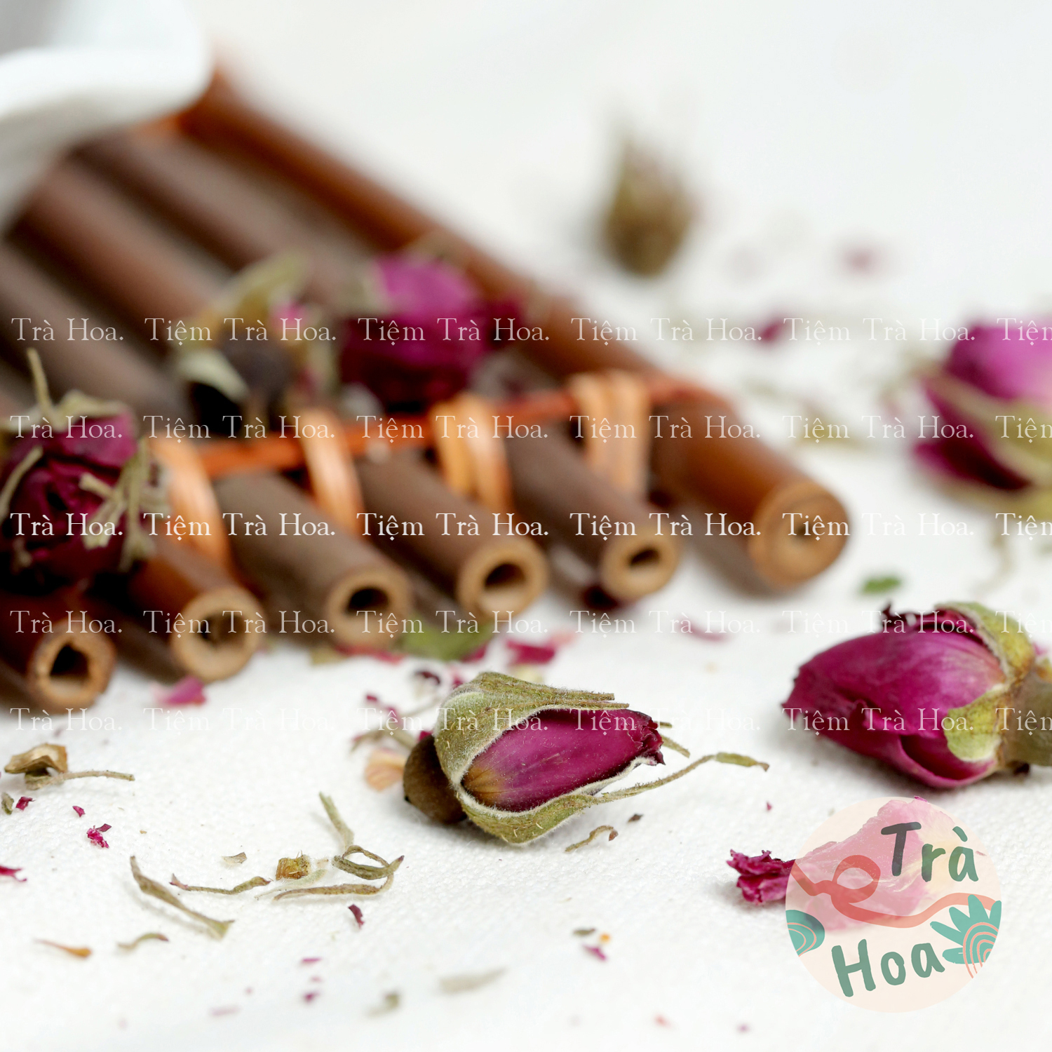 Trà Nụ Hoa Hồng sấy khô nguyên bông Hữu Cơ