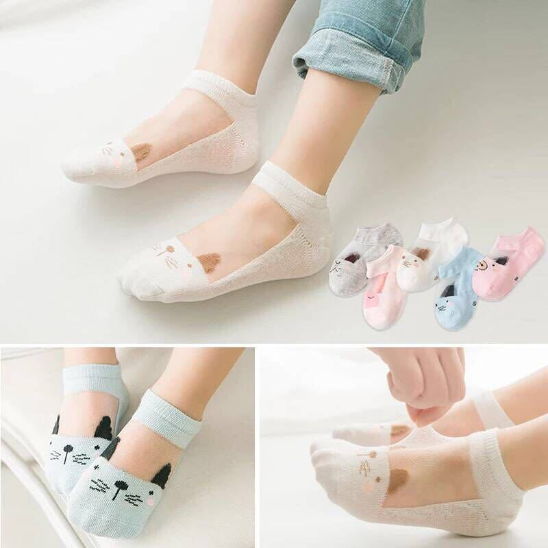 Vớ Lưới Sơ Sinh - Set 5 Đôi Tất Lưới Thông Hơi  Mùa Hè Cho Bé Sơ Sinh Thoáng Khí Mềm Mại shop BOLYN