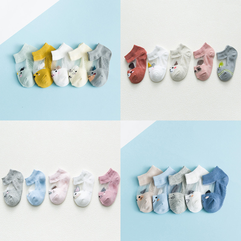 Vớ Lưới Sơ Sinh - Set 5 Đôi Tất Lưới Thông Hơi  Mùa Hè Cho Bé Sơ Sinh Thoáng Khí Mềm Mại shop BOLYN