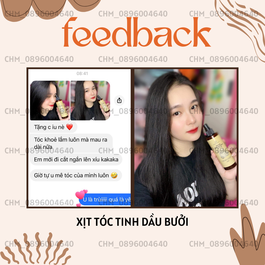 Xịt Tóc Tinh Chất Bưởi - Tinh Dầu Bưởi, Giúp Mọc Tóc, Giảm Rụng Tóc, Làm Dày Óng Ả, Mềm Mượt 100ml Phương Anh Cosmetic
