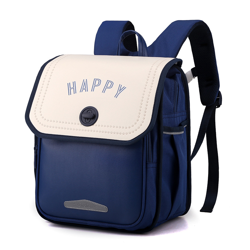 Balo đi học chống gù HA1013 dành cho học sinh lớp 3,4,5,6, kích thước 35x29x19cm