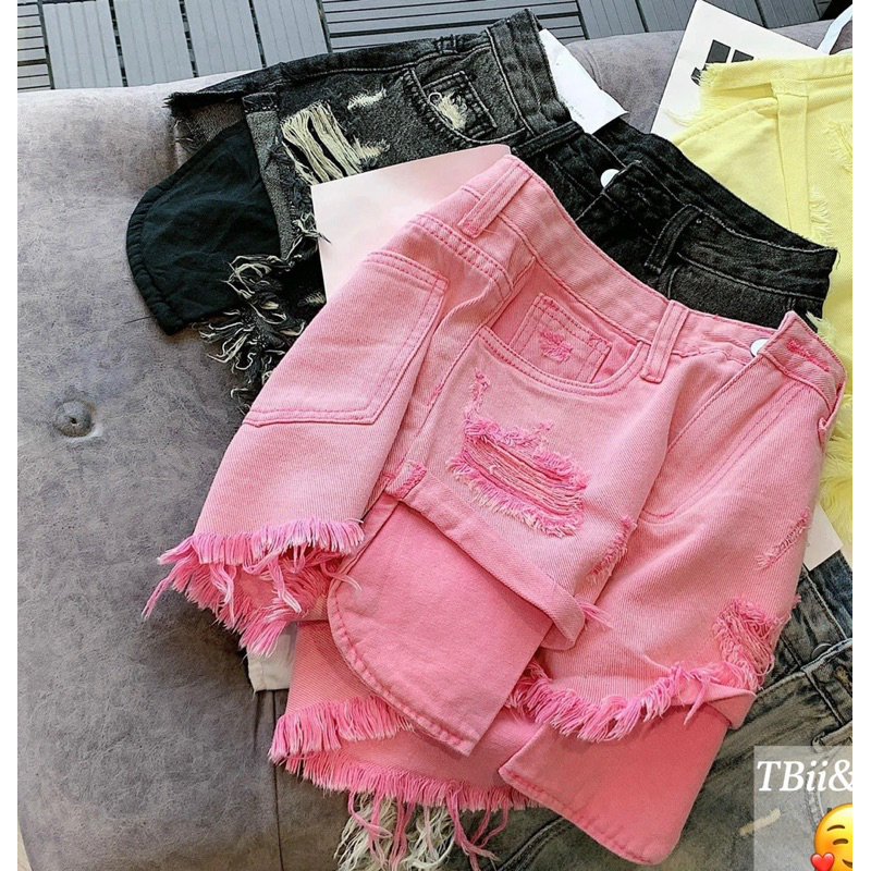 Quần sooc rách lộ túi hàng QCL1