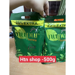 Bột lá nhuộm tóc henna nguyên chất - Chuyên nhuộm phủ bạc - Nupur henna pure 500g