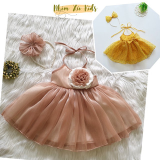[4-28kg] Đầm Váy Yếm Công Chúa 𝐍𝐇𝐈́𝐌 𝐗𝐔̀ 𝐊𝐈𝐃𝐒 Cho Bé Gái 1 Tuổi Đến 8 Tuổi V061