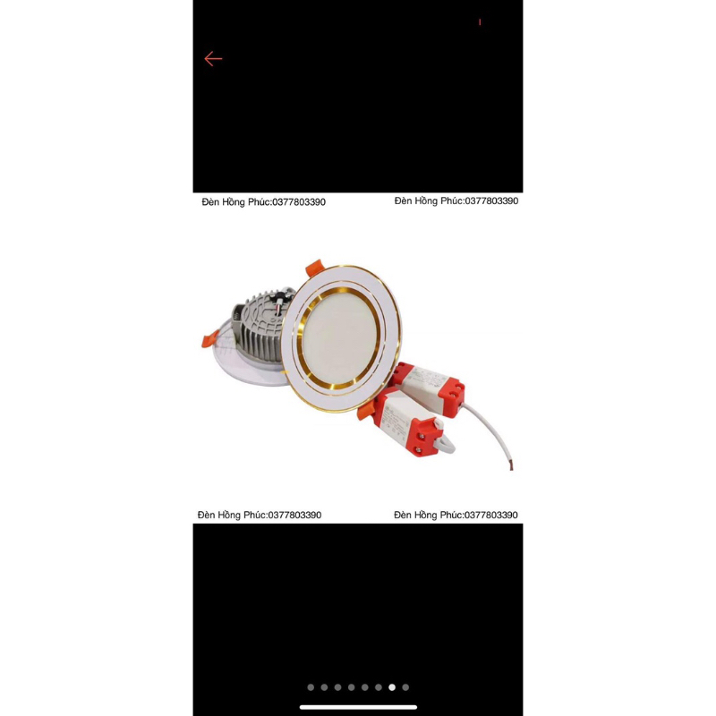 Đèn âm trần 7w 3 mầu phi 90 trang trí chiếu sáng