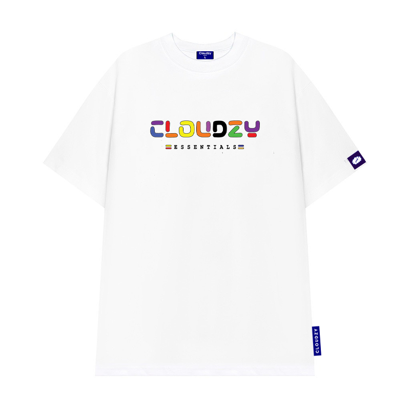 Áo thun nữ nam unisex tay lỡ phông local brand form rộng teen cổ tròn oversize cotton màu đen trắng tee CLOUDZY COLORED