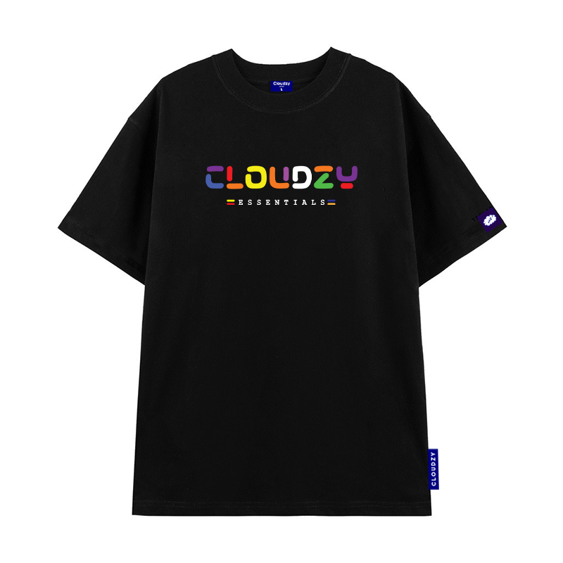 Áo thun nữ nam unisex tay lỡ phông local brand form rộng teen cổ tròn oversize cotton màu đen trắng tee CLOUDZY COLORED