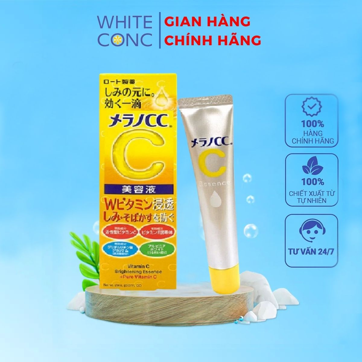 Tinh chất dưỡng trắng da, hỗ trợ thâm nám Serum Melano CC Whitening Essence 20ml